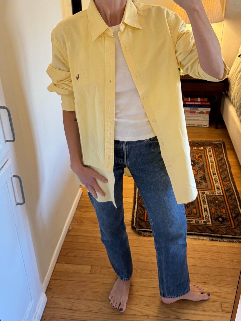 Ralph Lauren Pale Yellow Classic Button-Down Shirt
